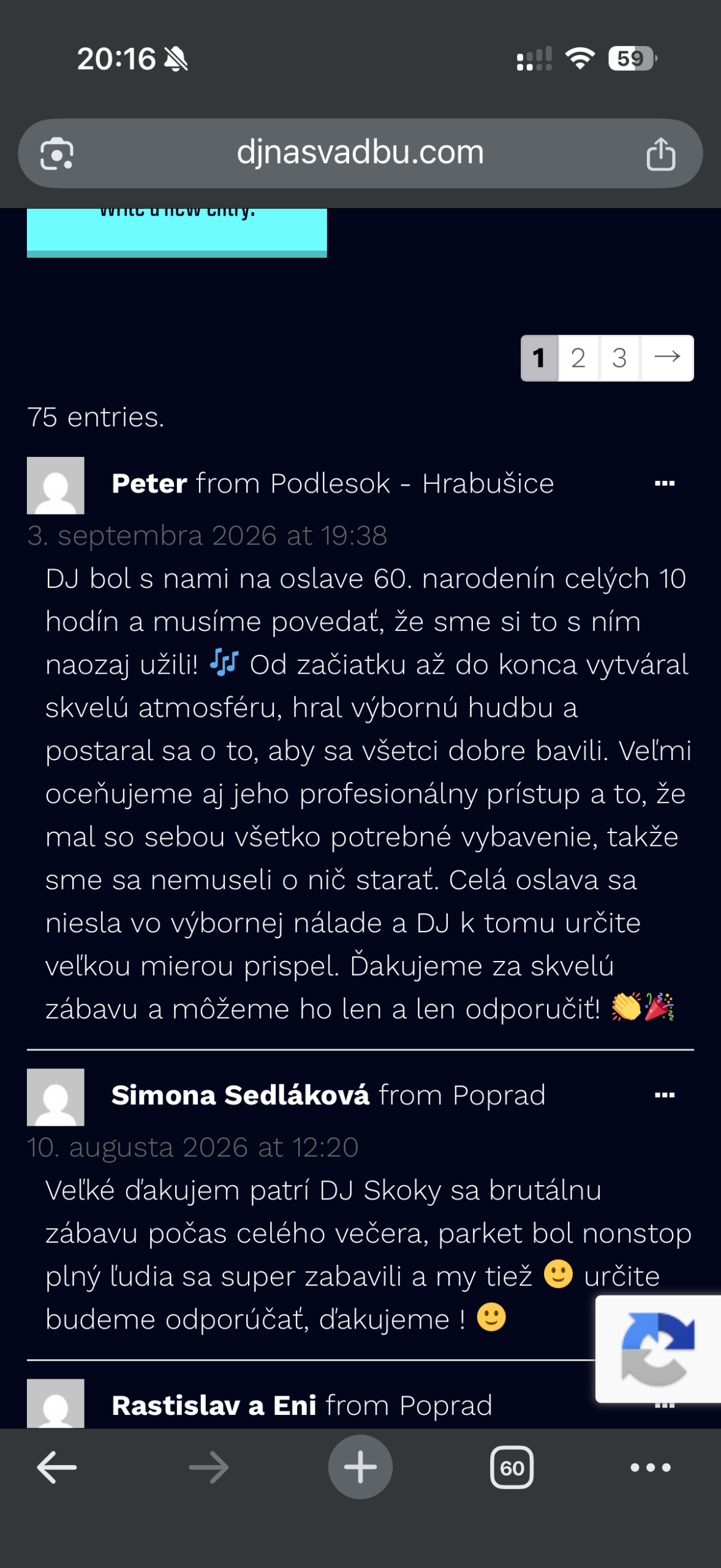 DJ na svadbu a oslavu Poprad, Tatry | DJ Skoky